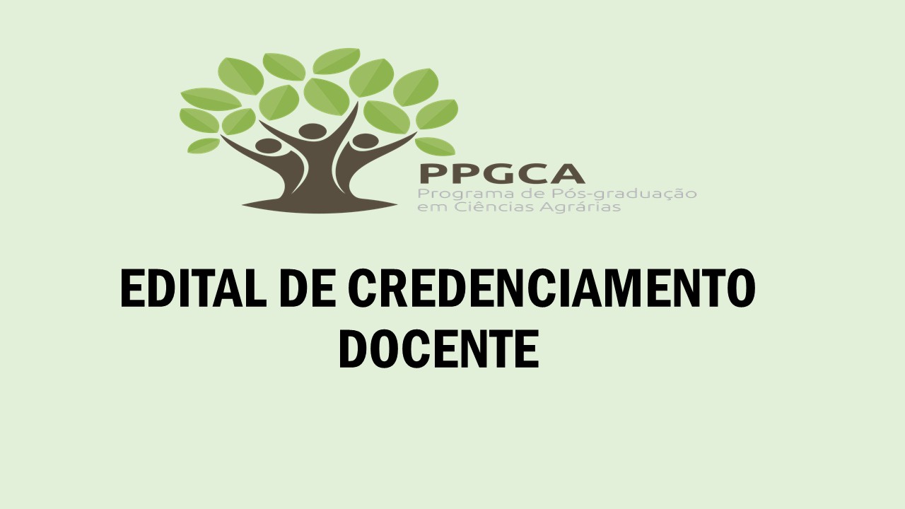 EDITAL DE CREDENCIAMENTO DOCENTE PPGCA
