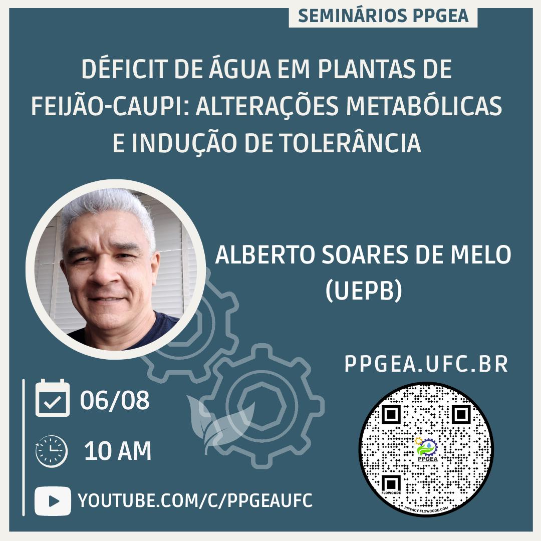 Convite Palestra – “Déficit de água em plantas de feijão-caupi: alterações metabólicas e indução de tolerância”