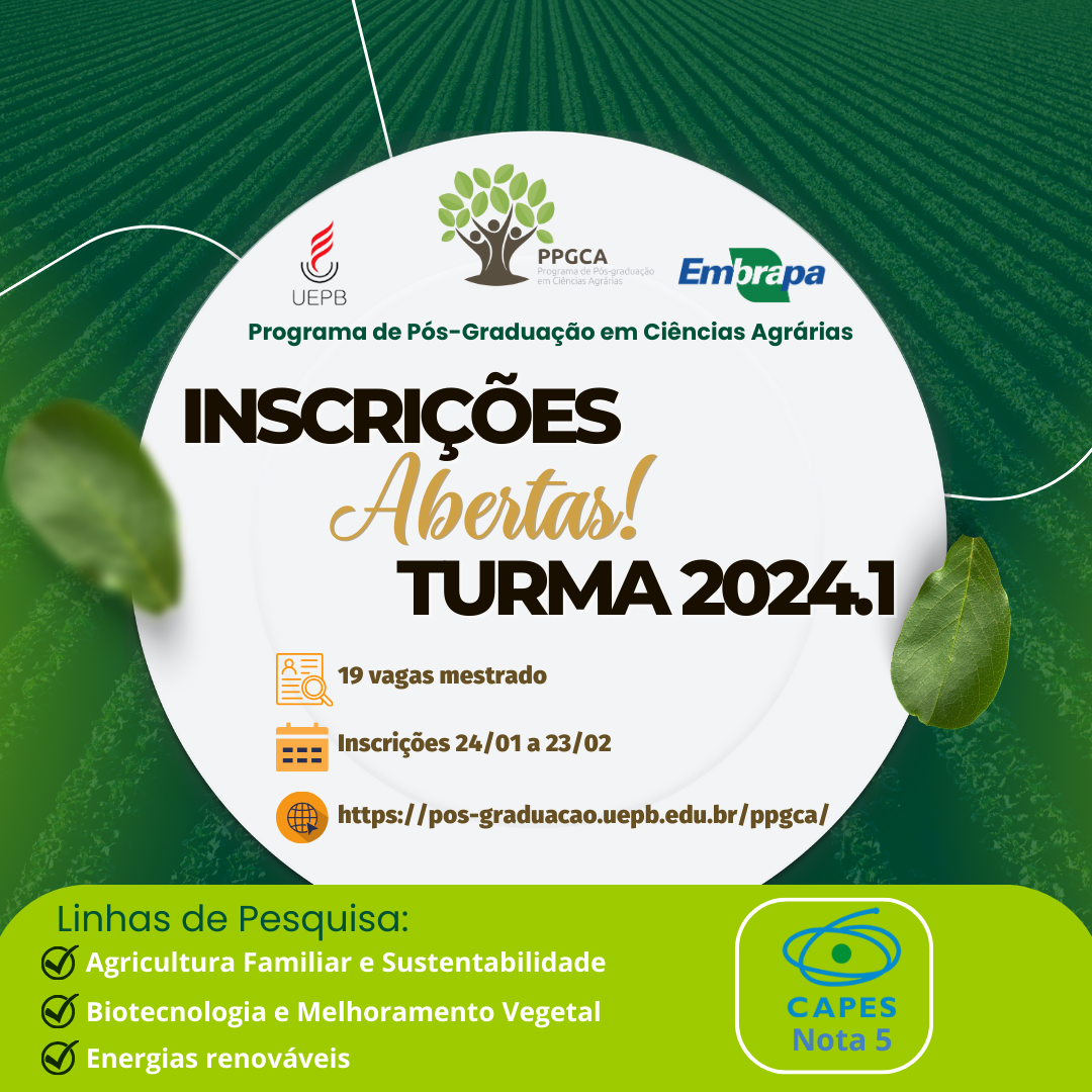 Programa De Pós-graduação Em Ciências Agrárias Abre Seleção Com 19 ...