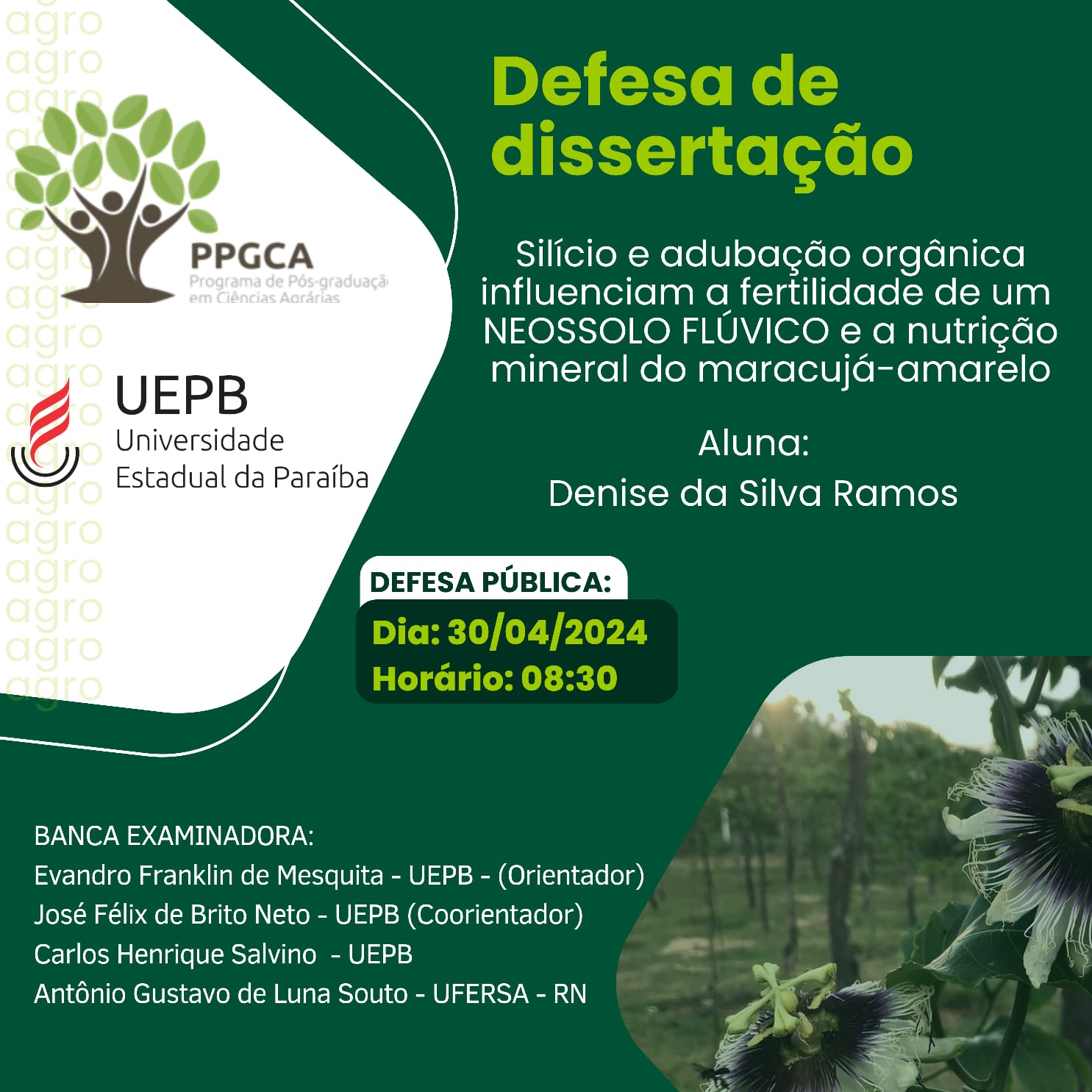 CONVITE DEFESA DE DISSERTAÇÃO – DENISE