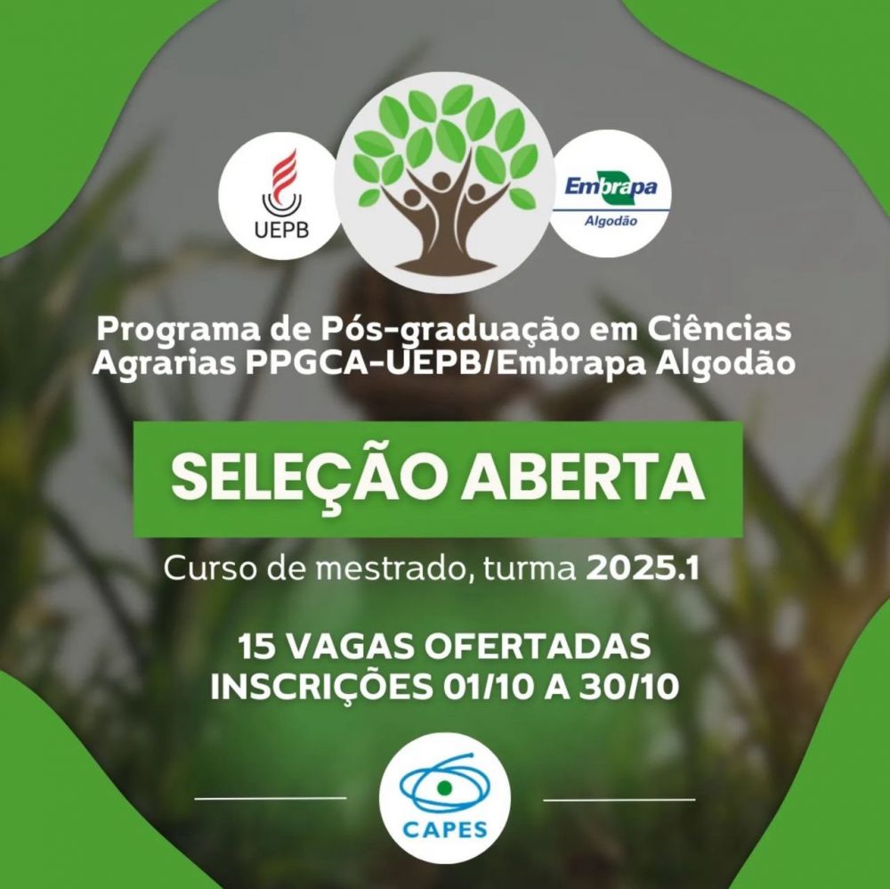 PPGCA abre processo seletivo para formação da turma 2025.1 de mestrado