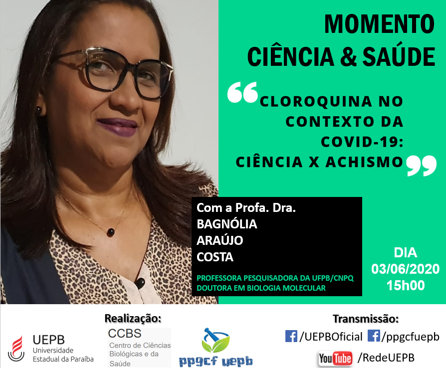 CONVITE –  Palestra Online “Cloroquina no contexto da covid-10: Ciência x Achismo”