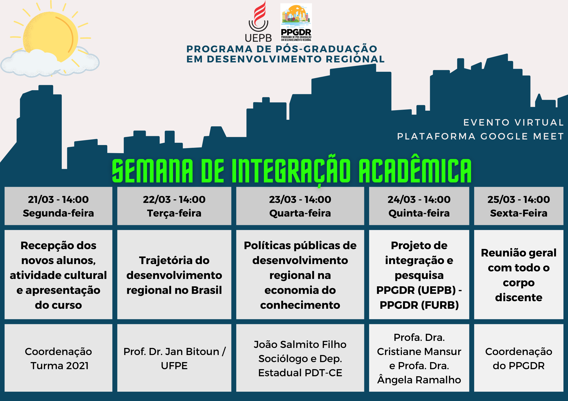 Reunião de recepção aos discentes do PPGD