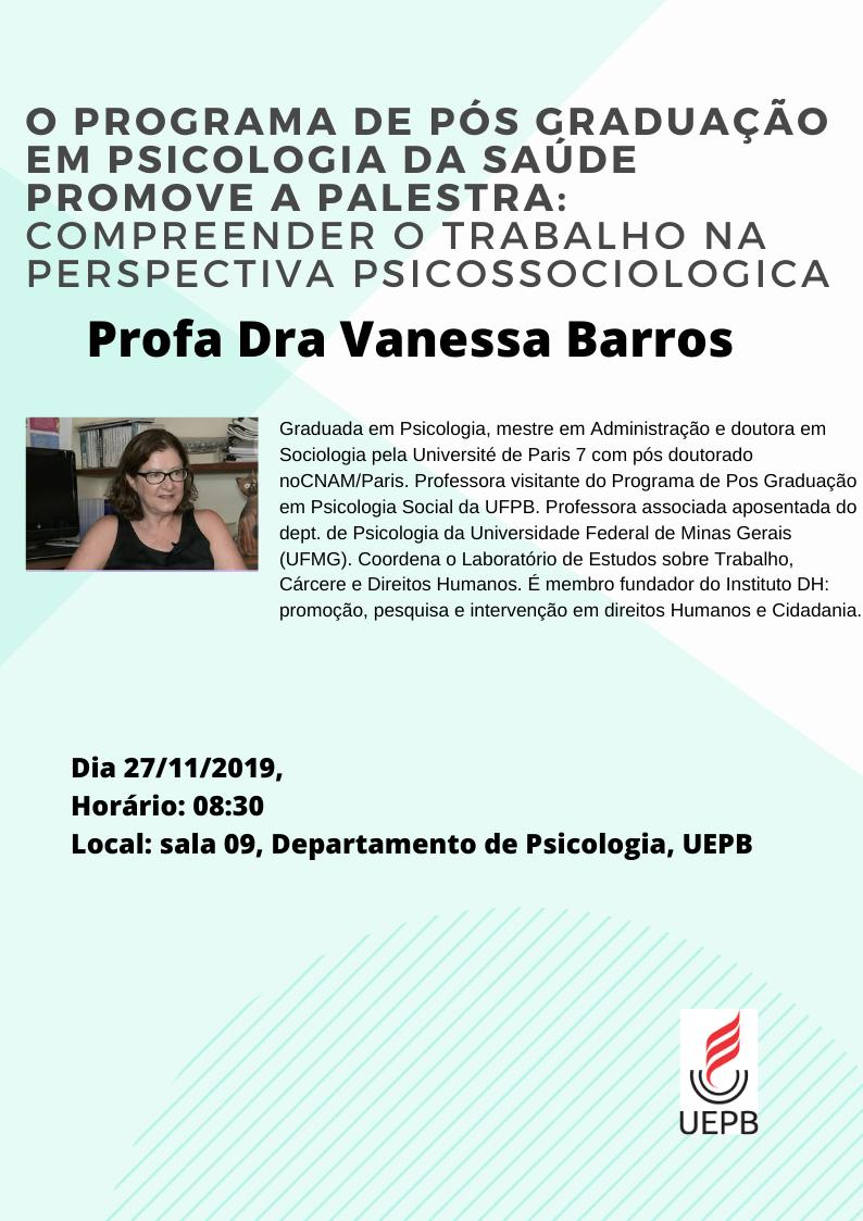 Palestra: Compreender o Trabalho na Perspectiva Psicossociológica