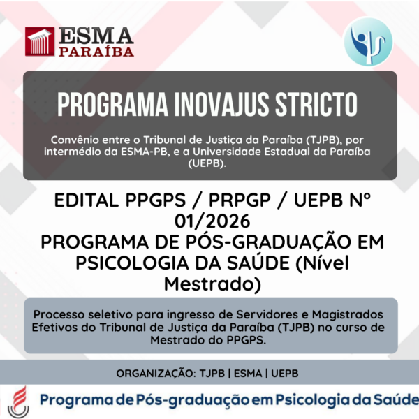 EDITAL | Turma especial de mestrado em convênio com o Tribunal de Justiça