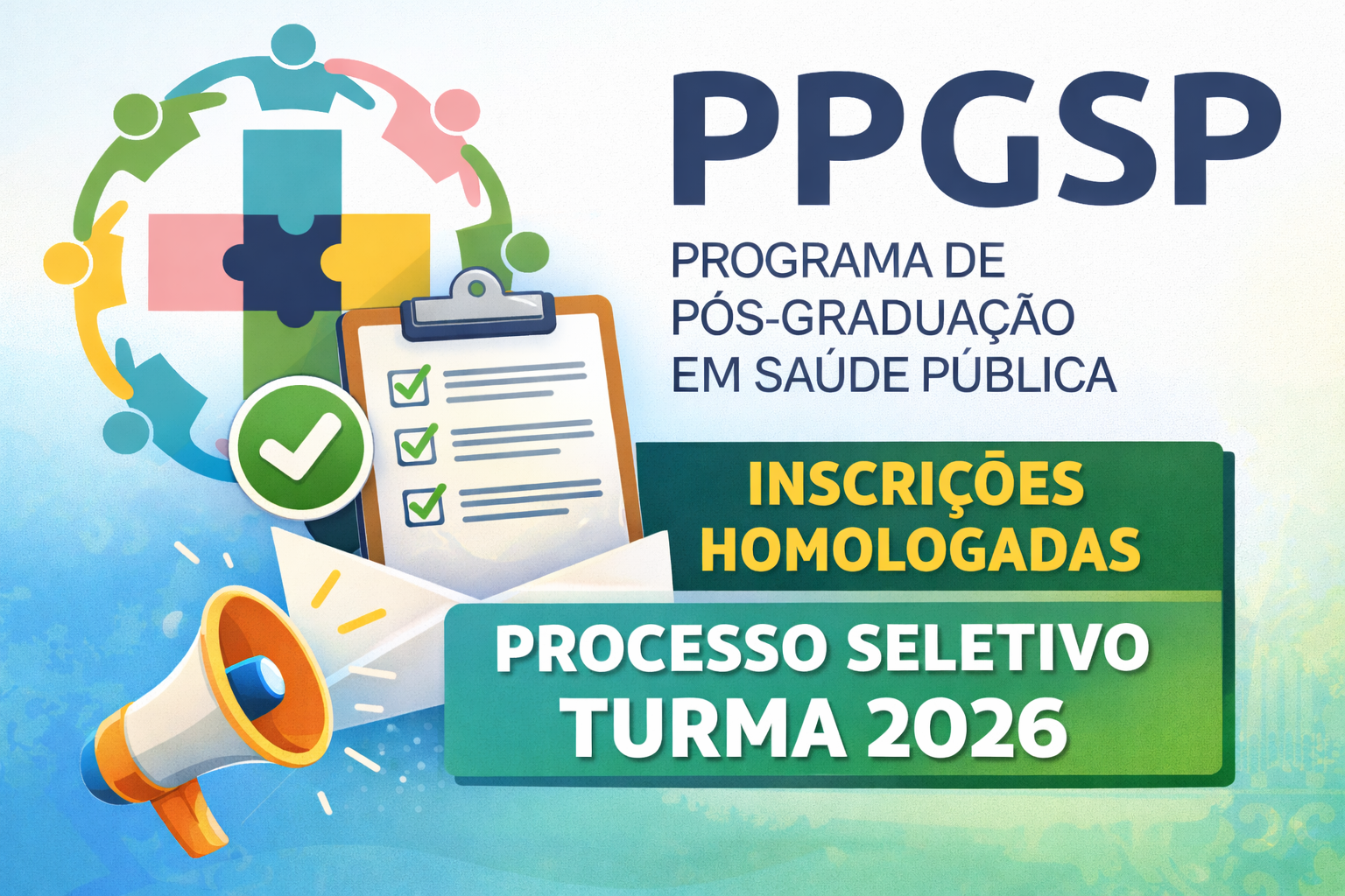 INSCRIÇÕES HOMOLOGADAS | Processo Seletivo PPGSP - Turma 2026